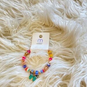 Multicolored Butterfly charm bracelet